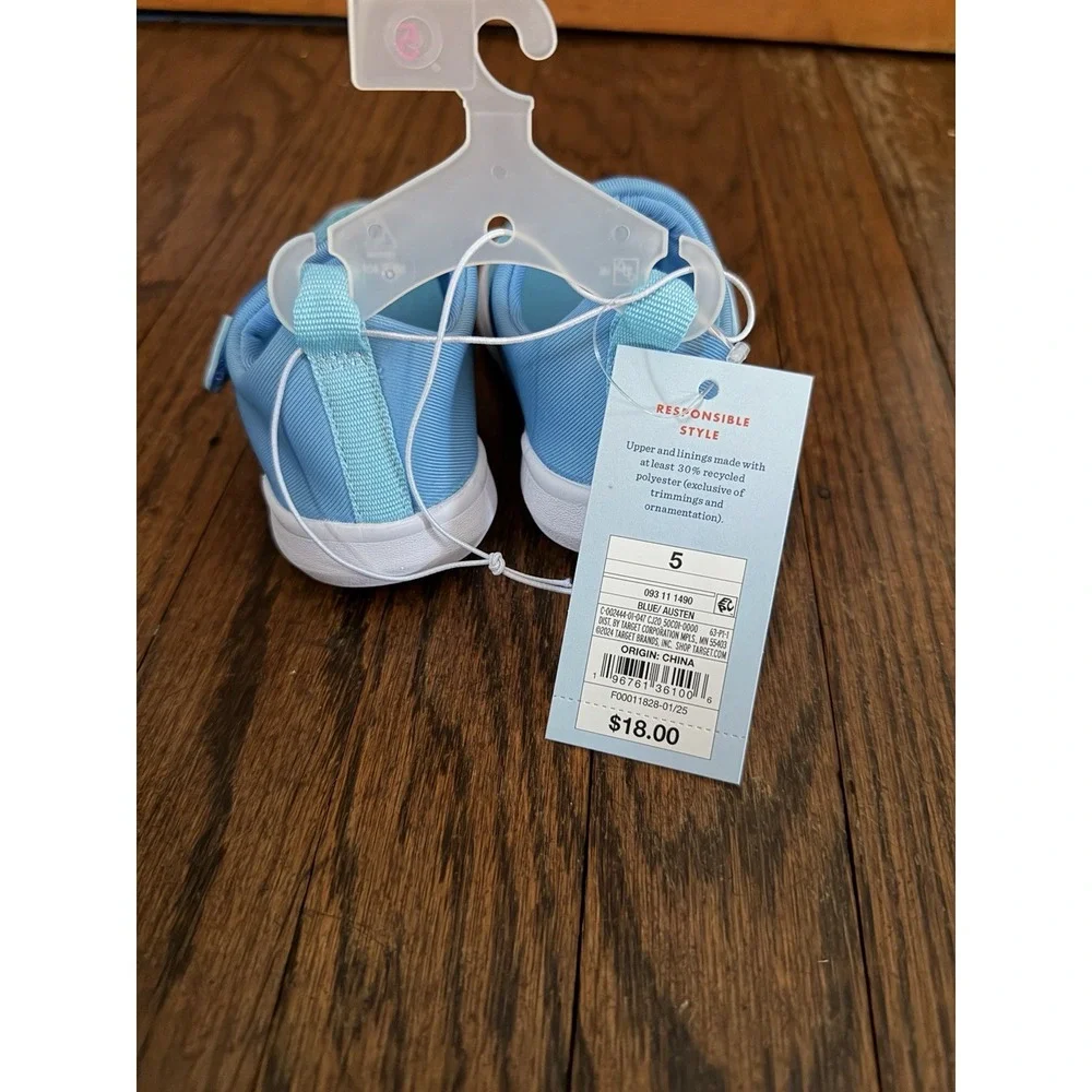 Cat & Jack Unisex Toddler Light Blue Slip-On Water Shoes Size 5 NWOB Mesh Top